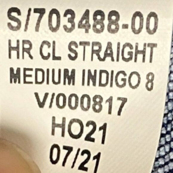 Gap Women's Classic Straight High Rise Stretch Med Indigo Wash Jeans US 34 18 RS - Picture 11 of 12